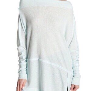 Free People Londontown Oversized Thermal Top | Drop Shoulder | Size S | NWOT